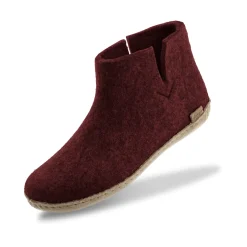 Boot with leather sole - Beet