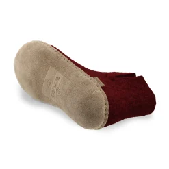 Boot with leather sole - Beet