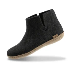 Boot with leather sole - Charcoal