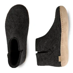 Boot with leather sole - Charcoal