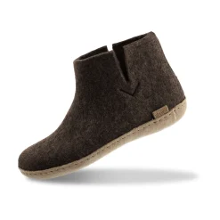 Boot with leather sole - Chestnut