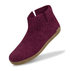 Boot with leather sole - Cranberry
