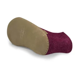 Boot with leather sole - Cranberry