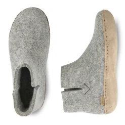 Boot with leather sole - Grey