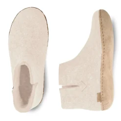 Boot with leather sole - Off white