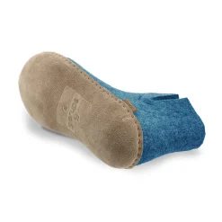 Boot with leather sole - Petrol