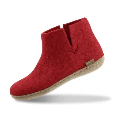 Boot with leather sole - Red