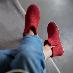 Boot with leather sole - Red
