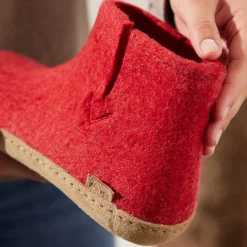 Boot with leather sole - Red