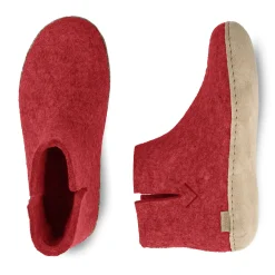 Boot with leather sole - Red