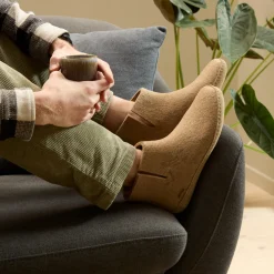 Boot with leather sole - Sand