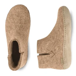 Boot with leather sole - Sand