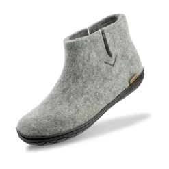 Boot with natural rubber sole - black - Grey