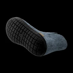 Boot with natural rubber sole - black - Denim