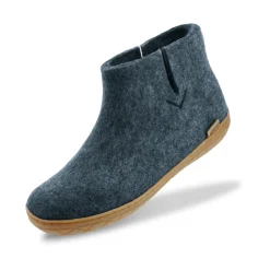 Boot with natural rubber sole - honey - Denim