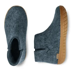 Boot with natural rubber sole - honey - Denim