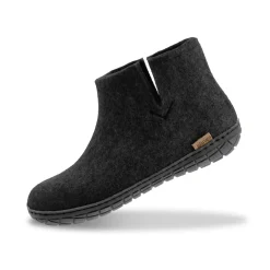 Boot with natural rubber sole - black - Charcoal