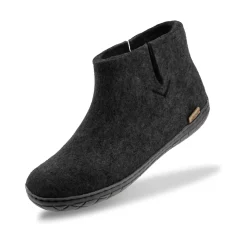 Boot with natural rubber sole - black - Charcoal