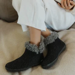 Boot with wool shaft - Limited edition - Charcoal