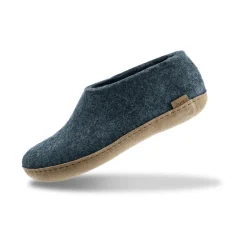 Shoe with leather sole - Denim