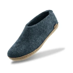 Shoe with leather sole - Denim