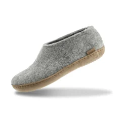 Shoe with leather sole - Grey