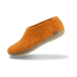 Shoe with leather sole - Orange