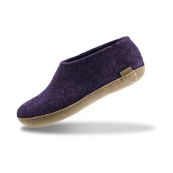 Shoe with leather sole - Purple