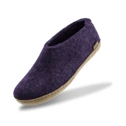 Shoe with leather sole - Purple