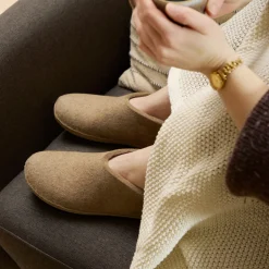 Shoe with leather sole - Sand