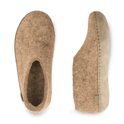 Shoe with leather sole - Sand
