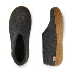 Shoe with natural rubber sole - honey - Charcoal