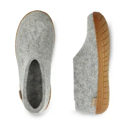 Shoe with natural rubber sole - honey - Grey