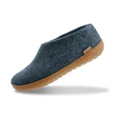 Shoe with natural rubber sole - honey - Denim