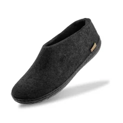 Shoe with natural rubber sole - black - Charcoal
