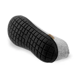 Shoe with natural rubber sole - black - Grey