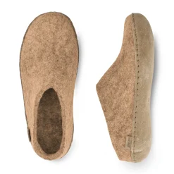 Slip-on with leather sole - Sand
