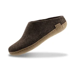 Slip-on with leather sole - Chestnut