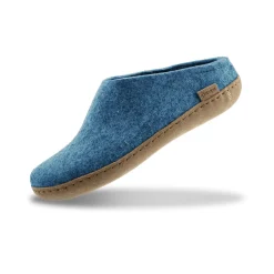 Slip-on with leather sole - Petrol