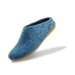 Slip-on with leather sole - Petrol