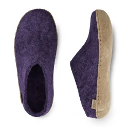 Slip-on with leather sole - Purple