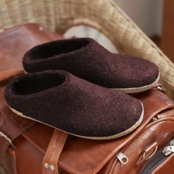 Slip-on with leather sole - Beet