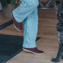 Slip-on with leather sole - Beet