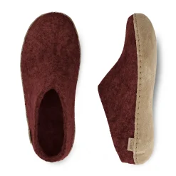 Slip-on with leather sole - Beet