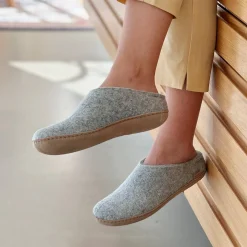 Slip-on with leather sole - Grey