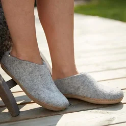 Slip-on with leather sole - Grey