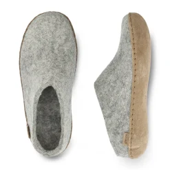 Slip-on with leather sole - Grey