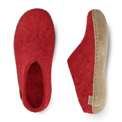 Slip-on with leather sole - Red