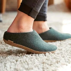 Slip-on with leather sole - Forest