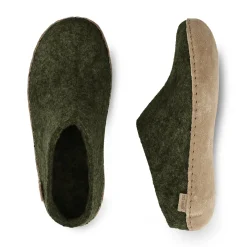 Slip-on with leather sole - Forest